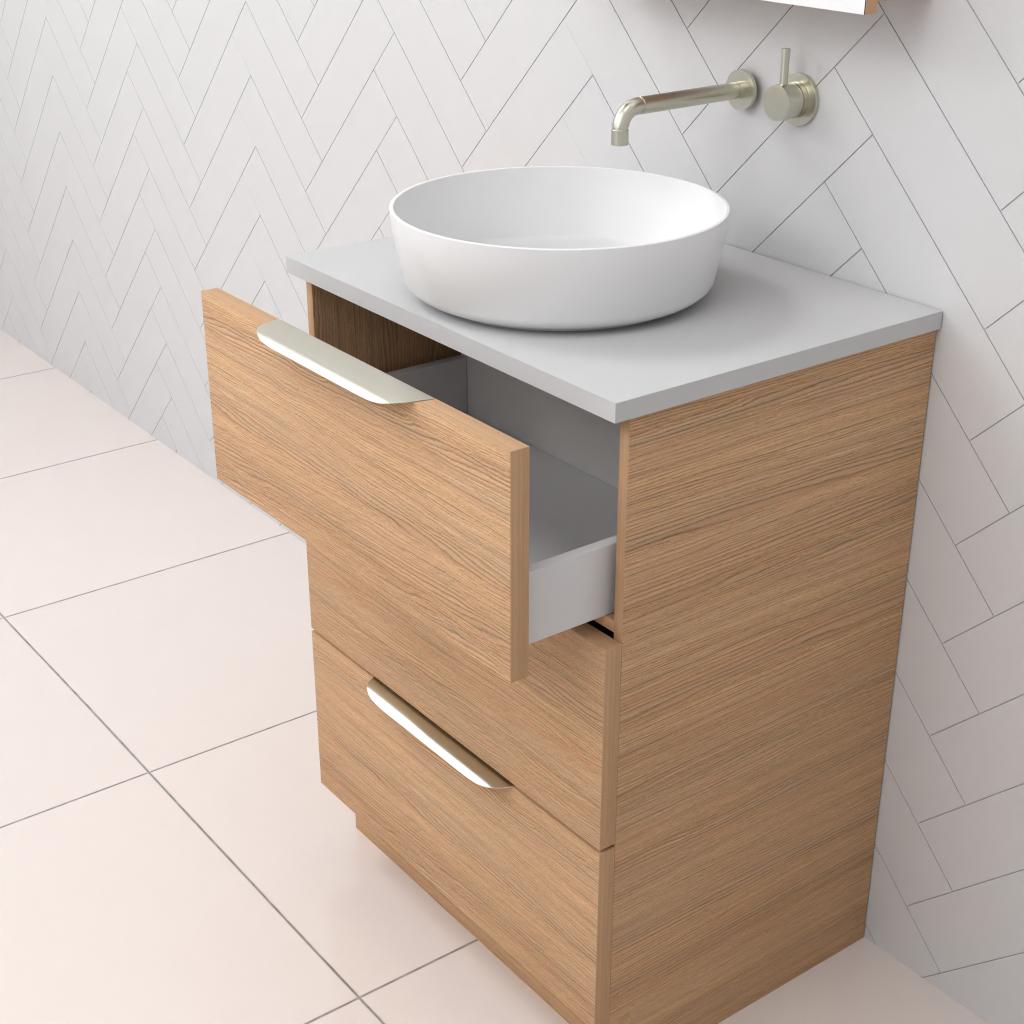 Celeste Trio - 600mm Nordic Oak Freestanding Vanity