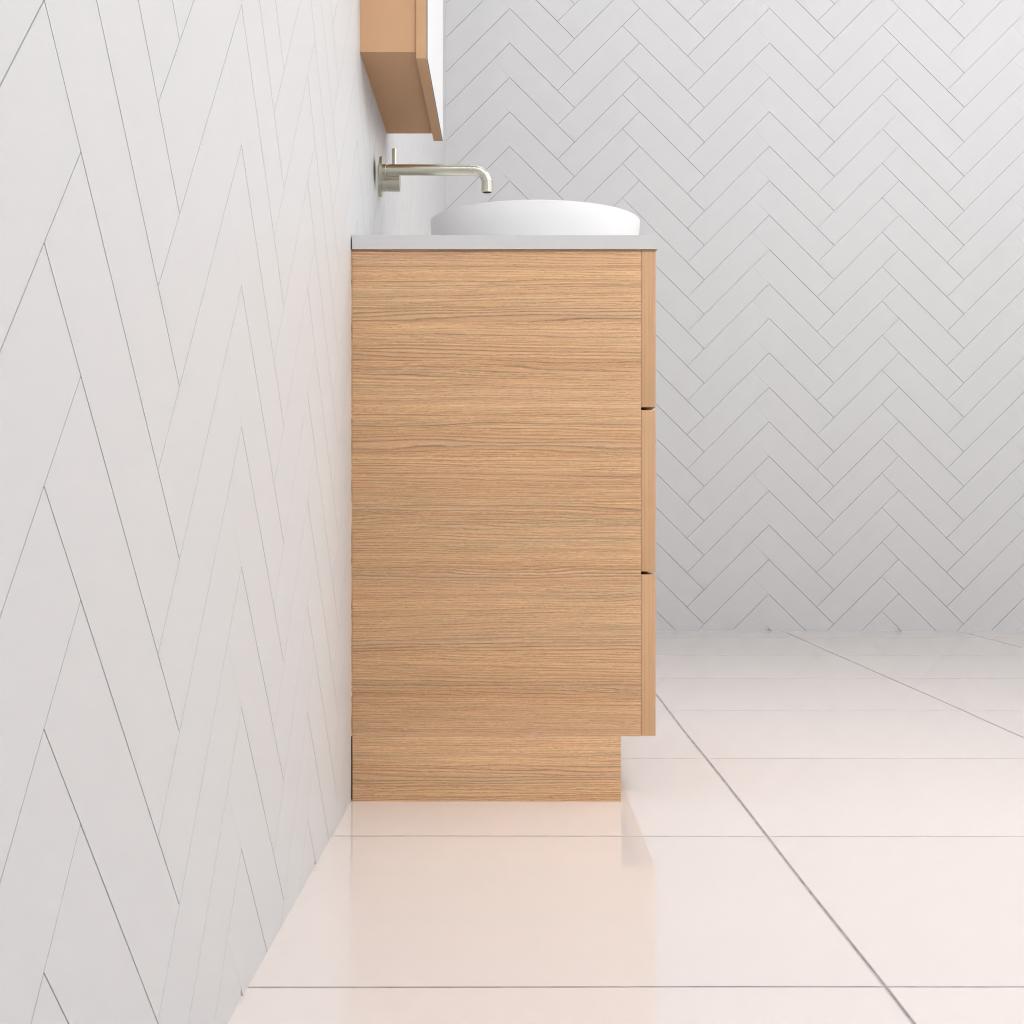 Celeste Trio - 750mm Nordic Oak Freestanding Vanity