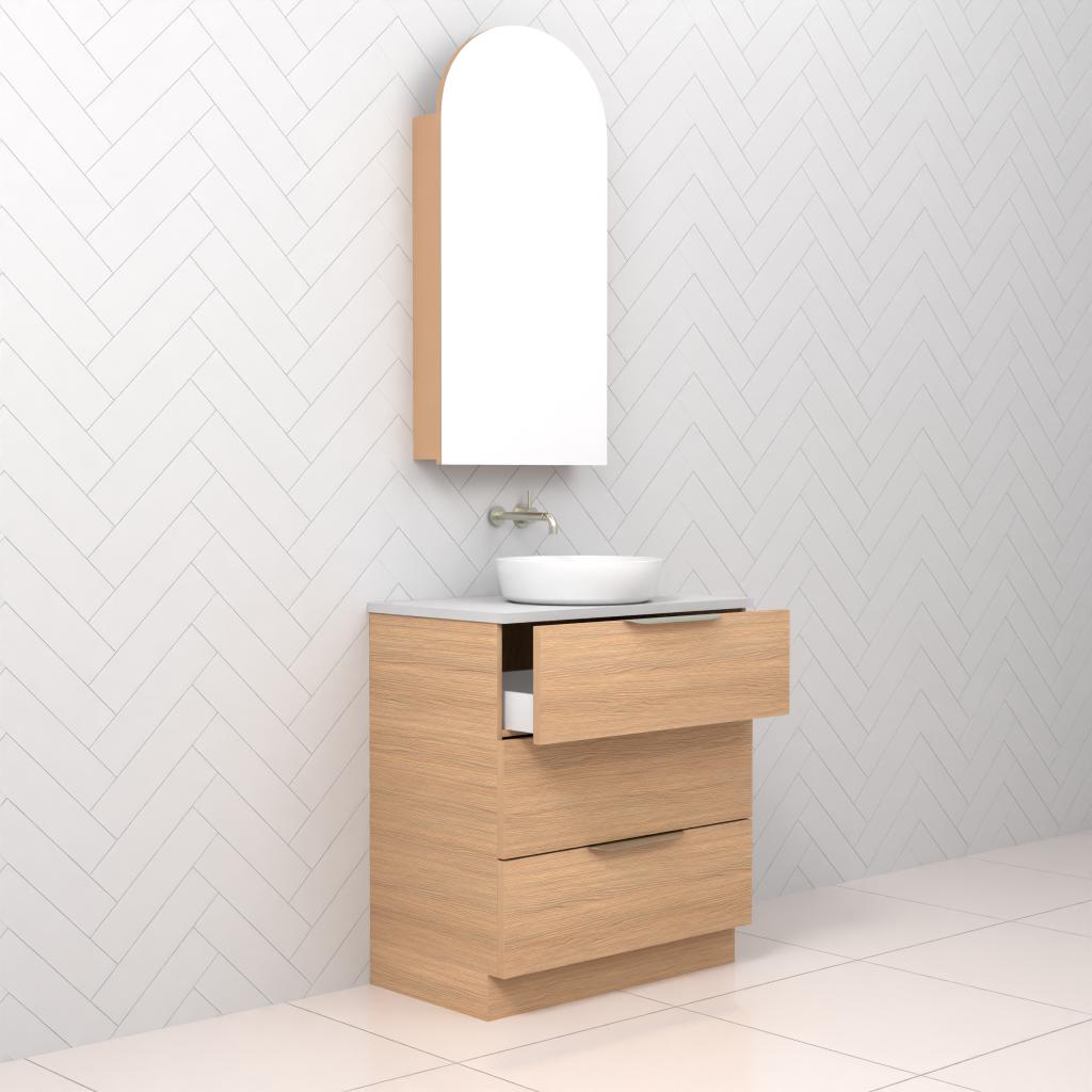 Celeste Trio - 750mm Nordic Oak Freestanding Vanity