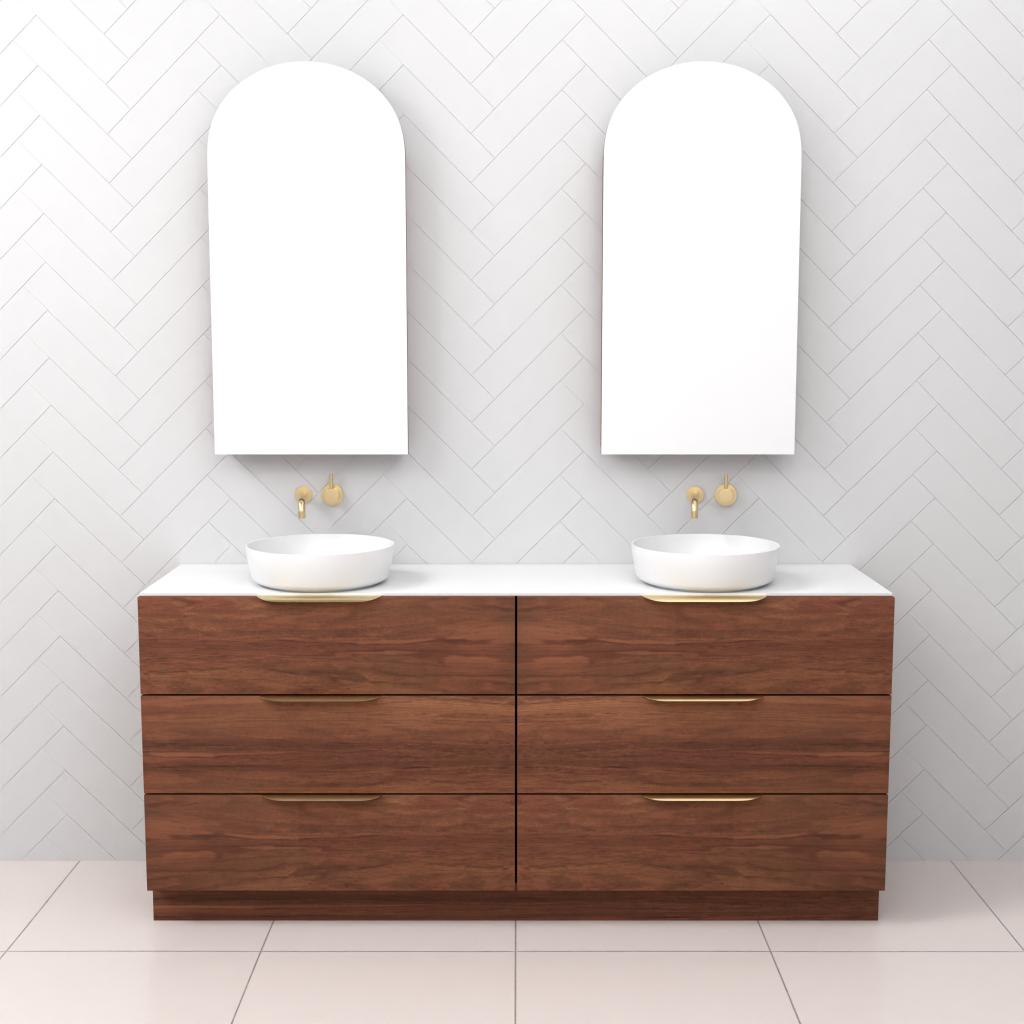 Celeste Trio - 1800mm Tasmanian Blackwood Freestanding Vanity