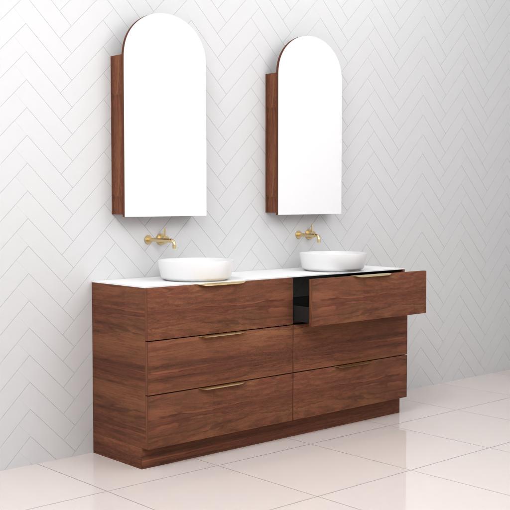 Celeste Trio - 1800mm Tasmanian Blackwood Freestanding Vanity