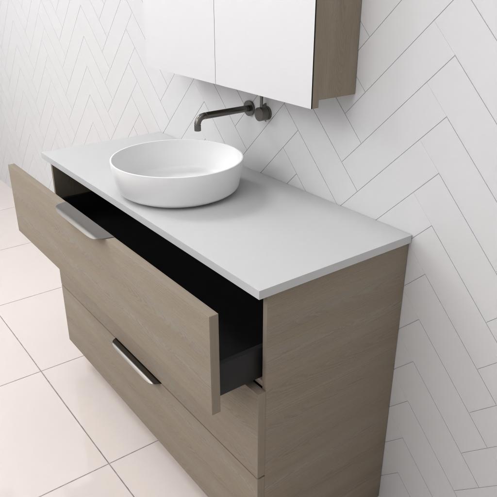 Celeste Trio - 1200mm Smoked Ash Freestanding Vanity