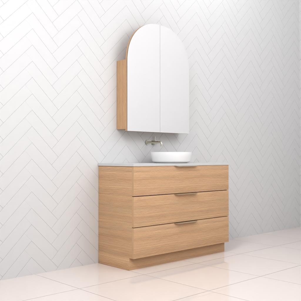 Celeste Trio - 1200mm Nordic Oak Freestanding Vanity