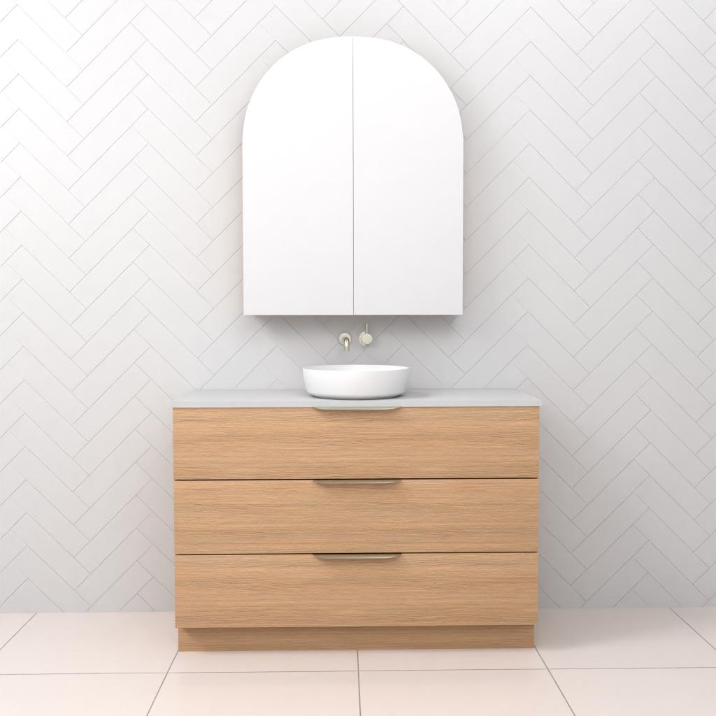 Celeste Trio - 1200mm Nordic Oak Freestanding Vanity