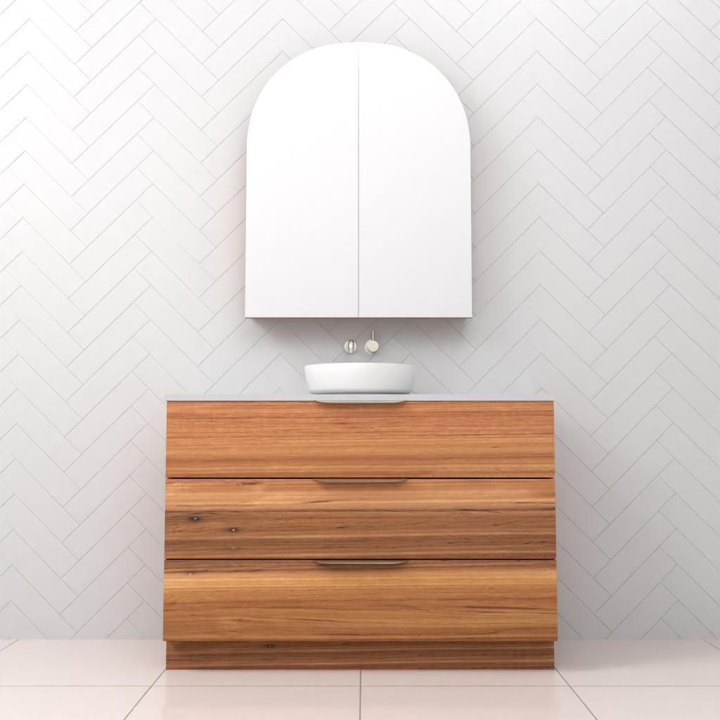 Celeste Trio - 1200mm Blackbutt Freestanding Vanity