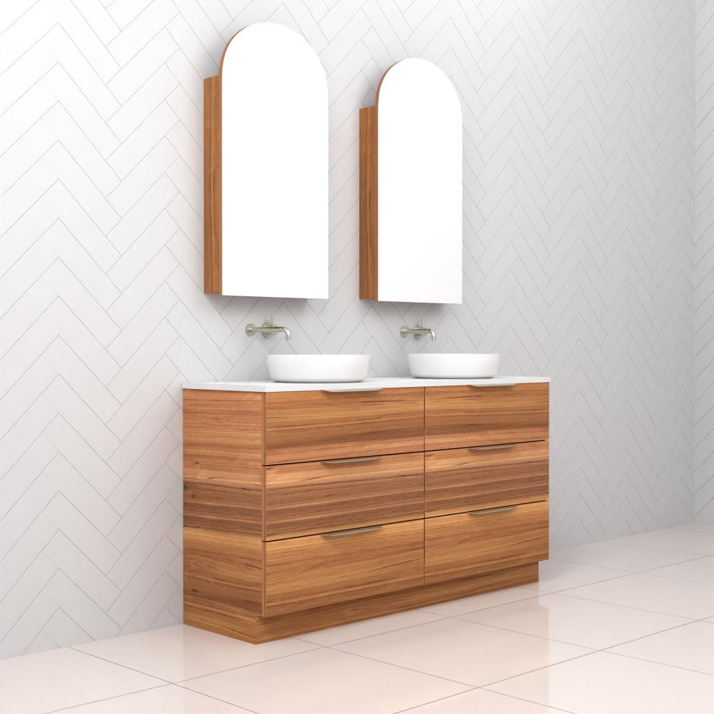 Celeste Trio - 1500mm Blackbutt Freestanding Vanity