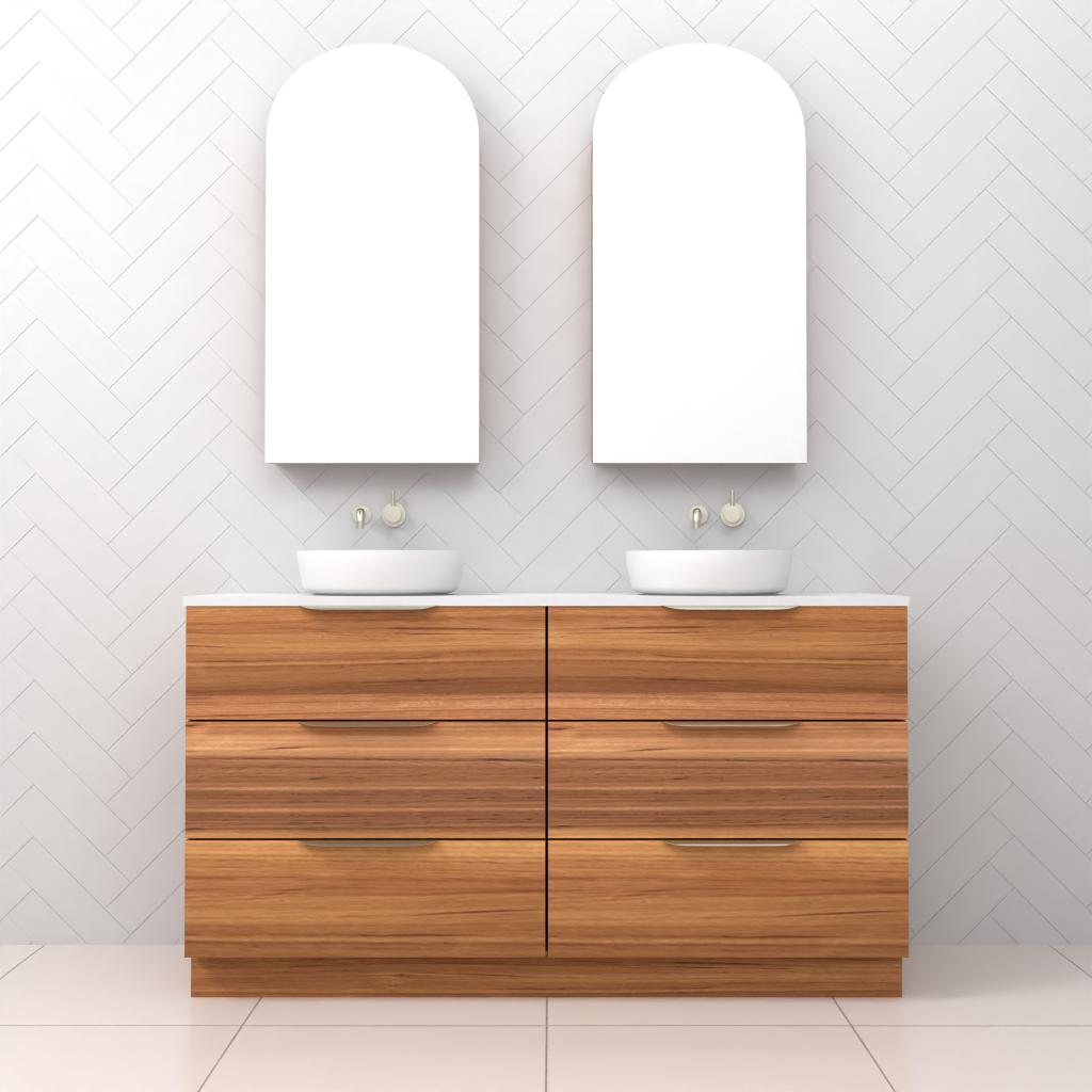 Celeste Trio - 1500mm Blackbutt Freestanding Vanity