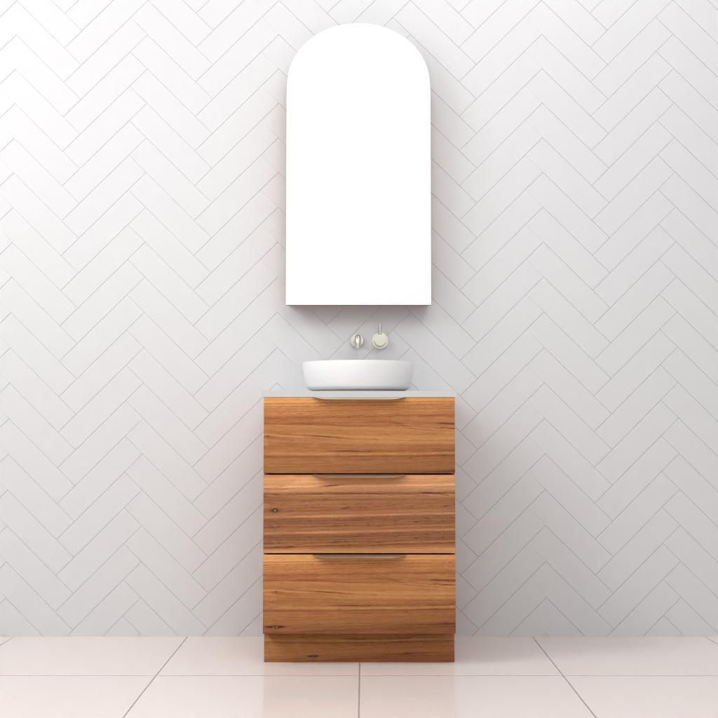 Celeste Trio - 600mm Blackbutt Freestanding Vanity