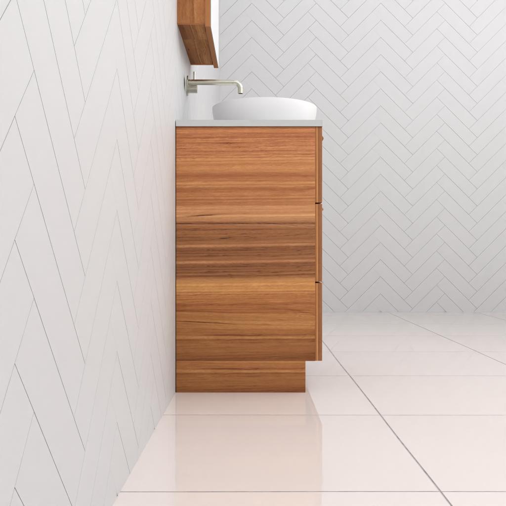 Celeste Trio - 600mm Blackbutt Freestanding Vanity