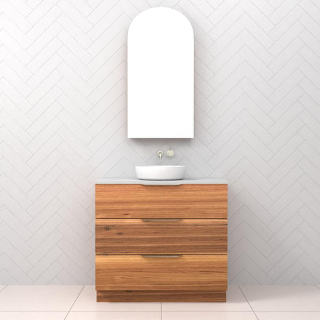 Celeste Trio - 900mm Blackbutt Freestanding Vanity