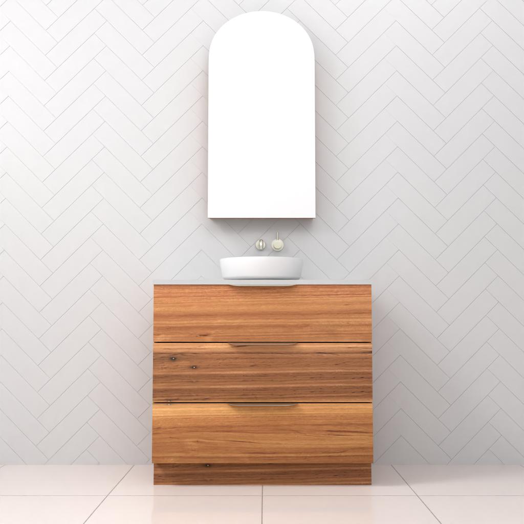 Celeste Trio - 900mm Blackbutt Freestanding Vanity