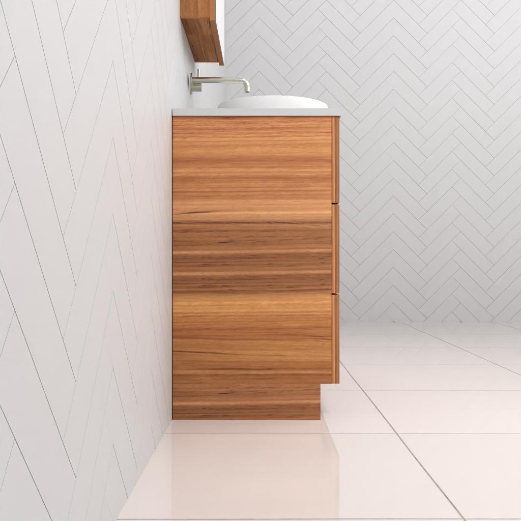 Celeste Trio - 900mm Blackbutt Freestanding Vanity