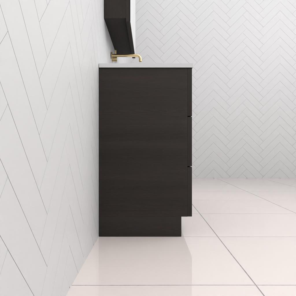 Celeste Trio - 1200mm Smoked Onyx Freestanding Vanity