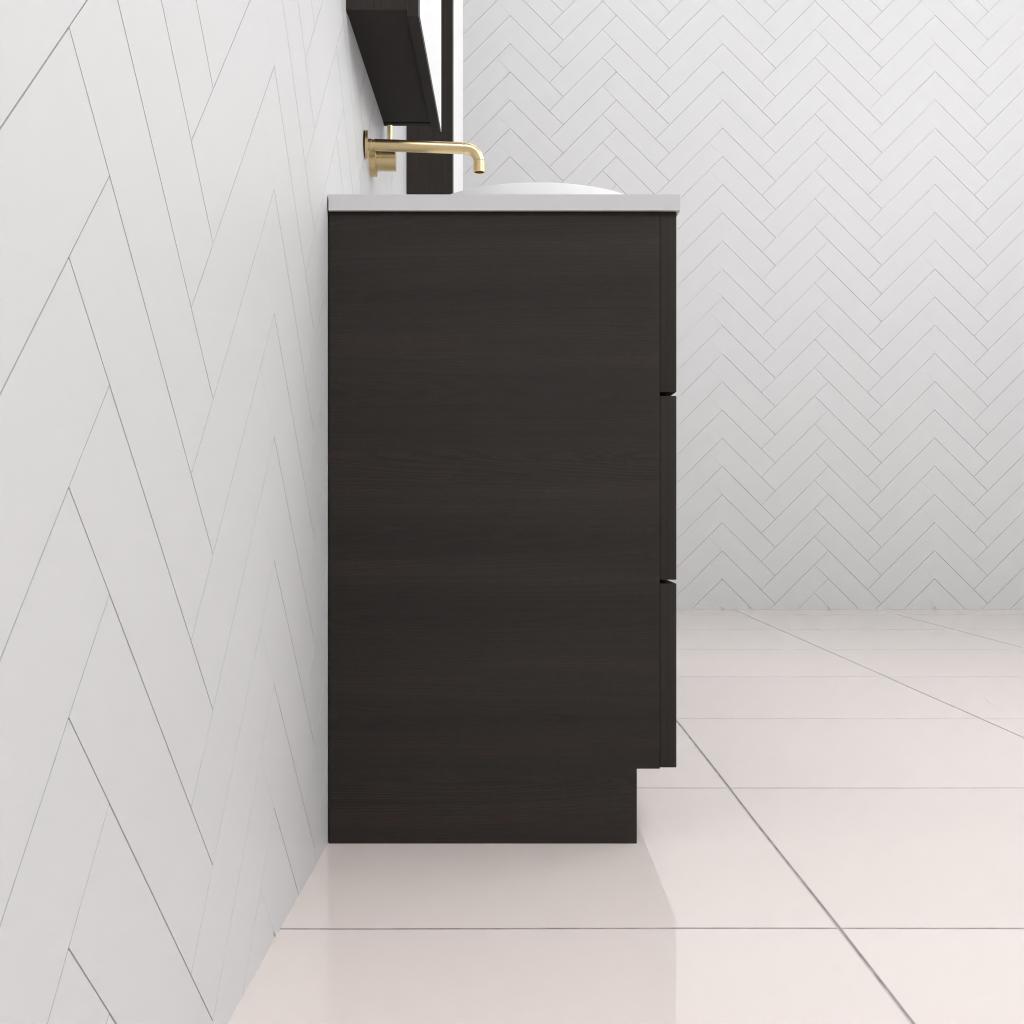 Celeste Trio - 1800mm Smoked Onyx Freestanding Vanity