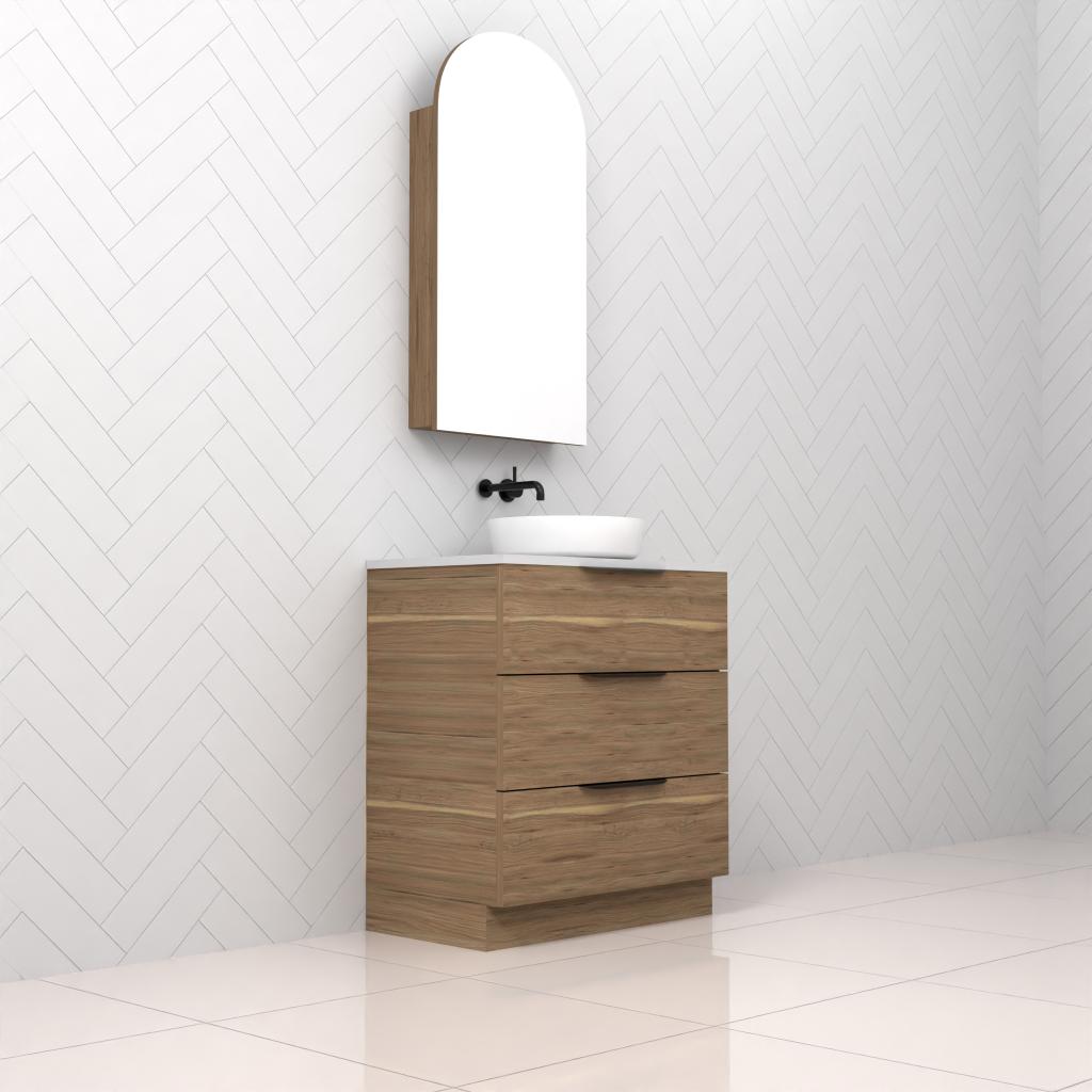 Celeste Trio - 750mm Tuscan Oak Freestanding Vanity