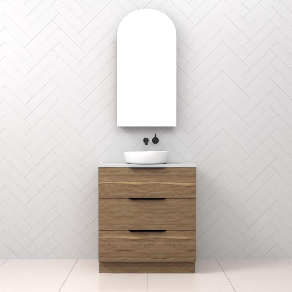 Celeste Trio - 750mm Tuscan Oak Freestanding Vanity