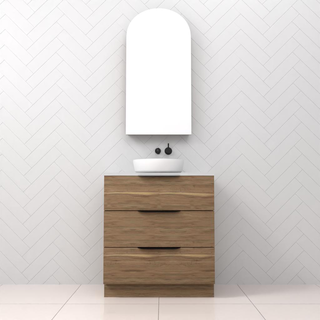 Celeste Trio - 750mm Tuscan Oak Freestanding Vanity