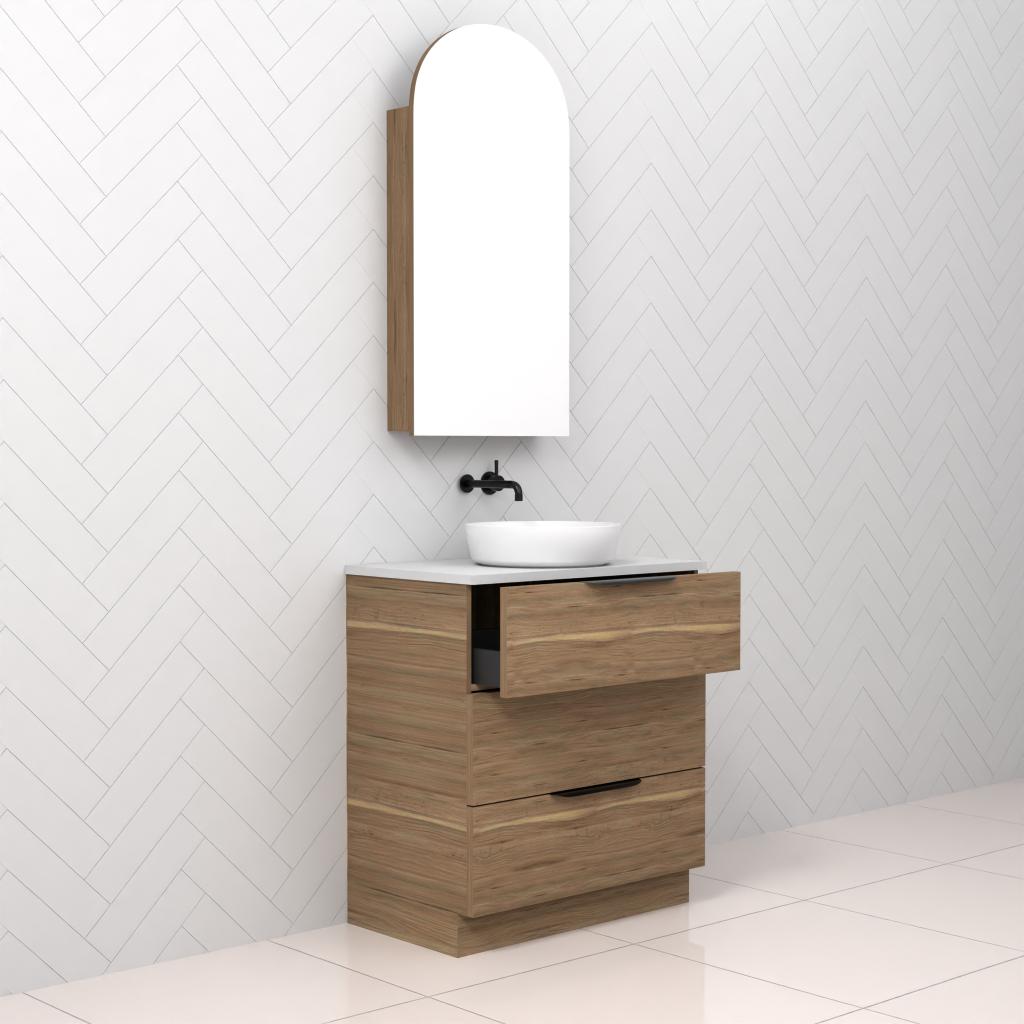 Celeste Trio - 750mm Tuscan Oak Freestanding Vanity