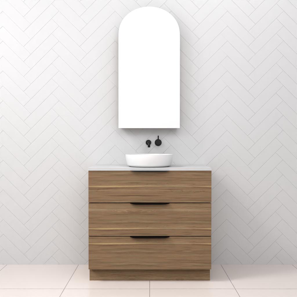 Celeste Trio - 900mm Tuscan Oak Freestanding Vanity