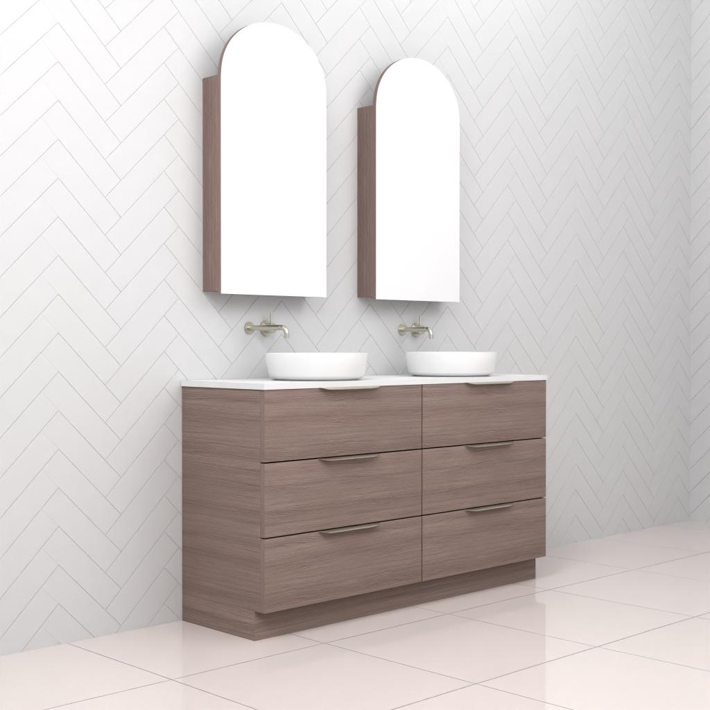 Celeste Trio - 1500mm Urban Oak Freestanding Vanity