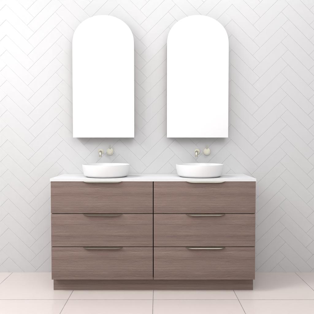 Celeste Trio - 1500mm Urban Oak Freestanding Vanity