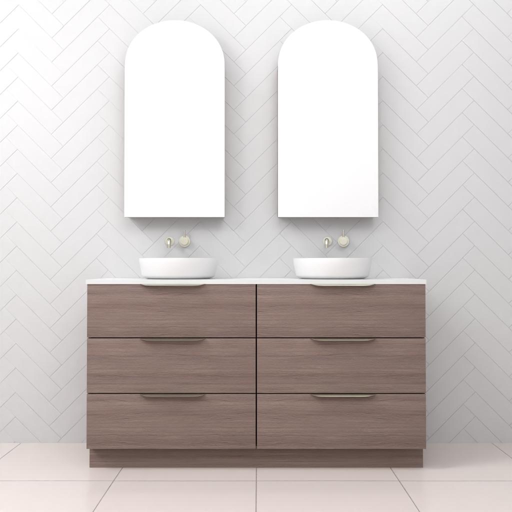 Celeste Trio - 1500mm Urban Oak Freestanding Vanity