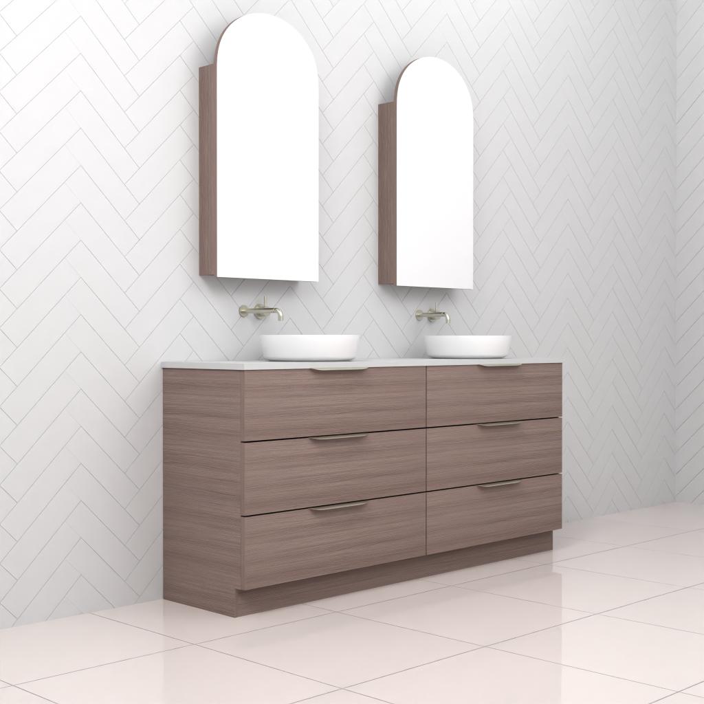 Celeste Trio - 1800mm Urban Oak Freestanding Vanity