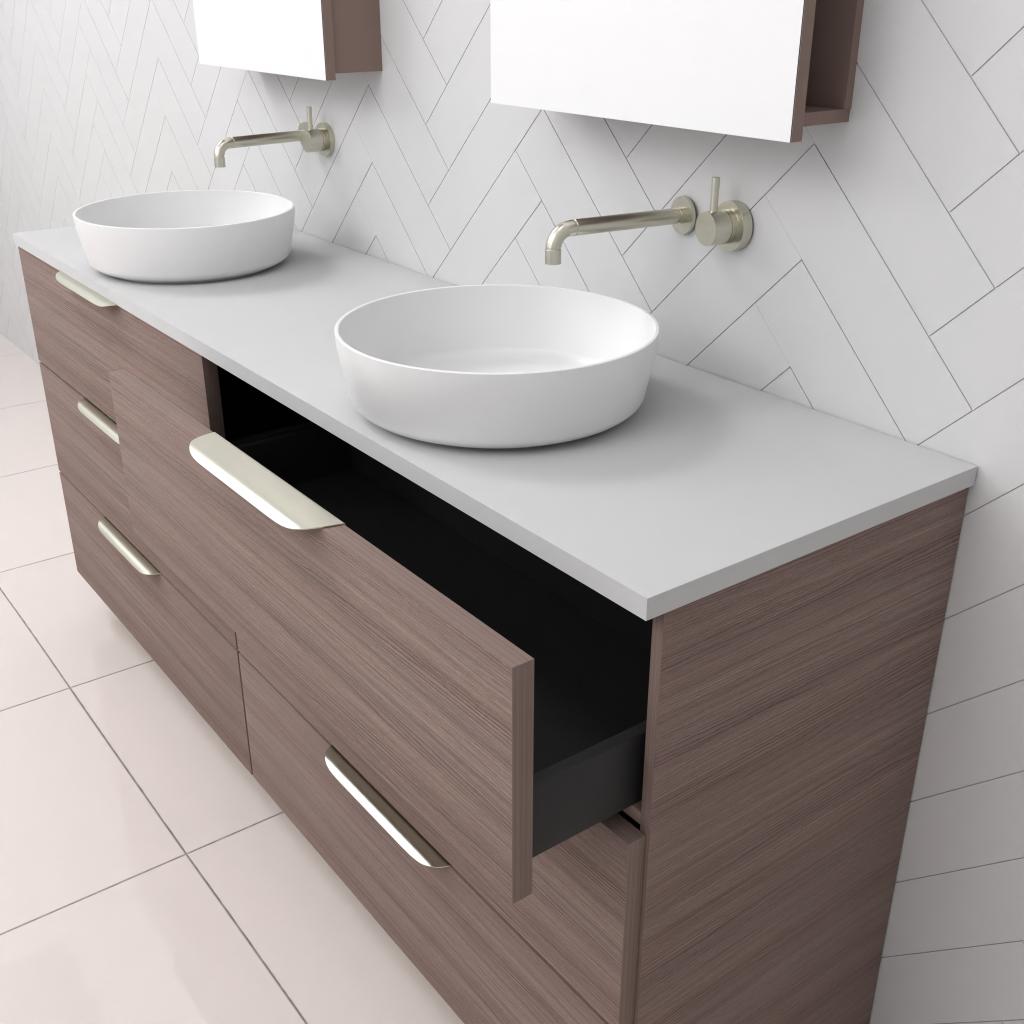 Celeste Trio - 1800mm Urban Oak Freestanding Vanity