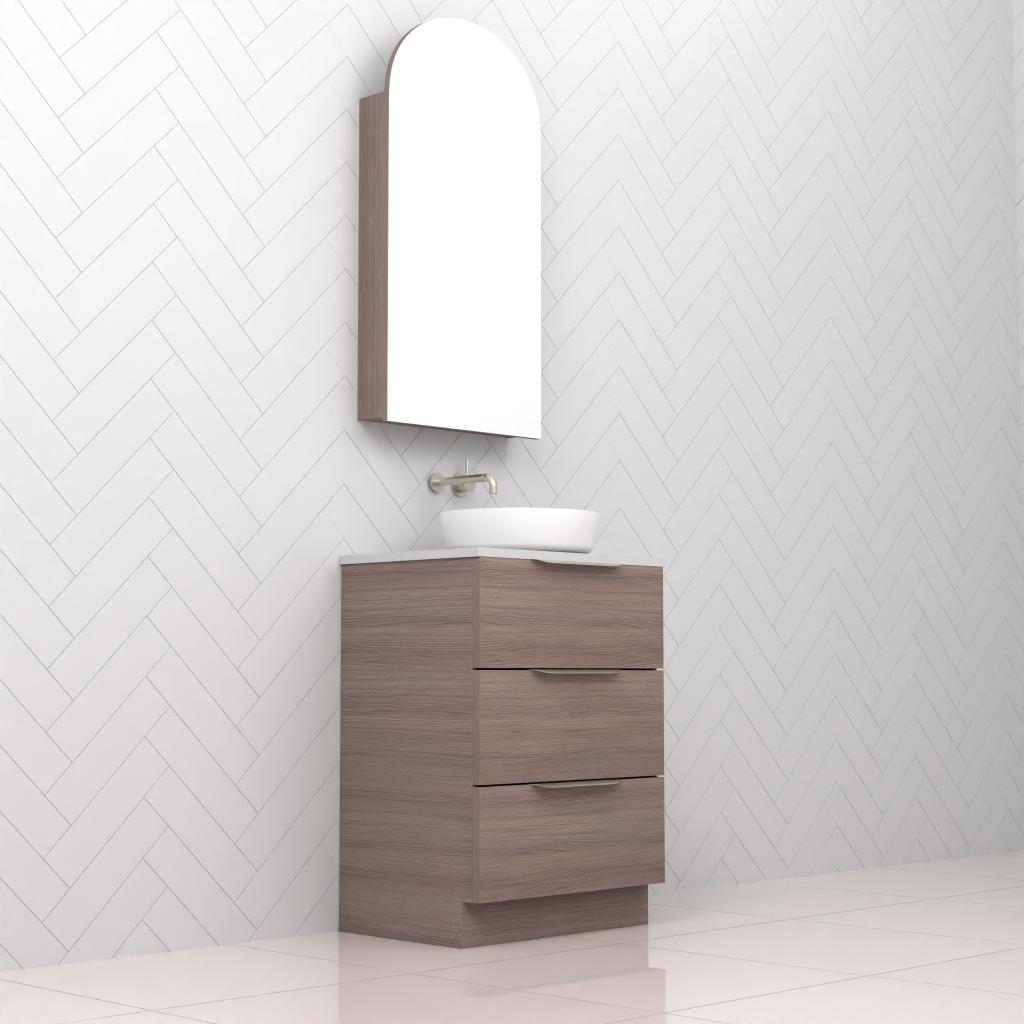Celeste Trio - 600mm Urban Oak Freestanding Vanity