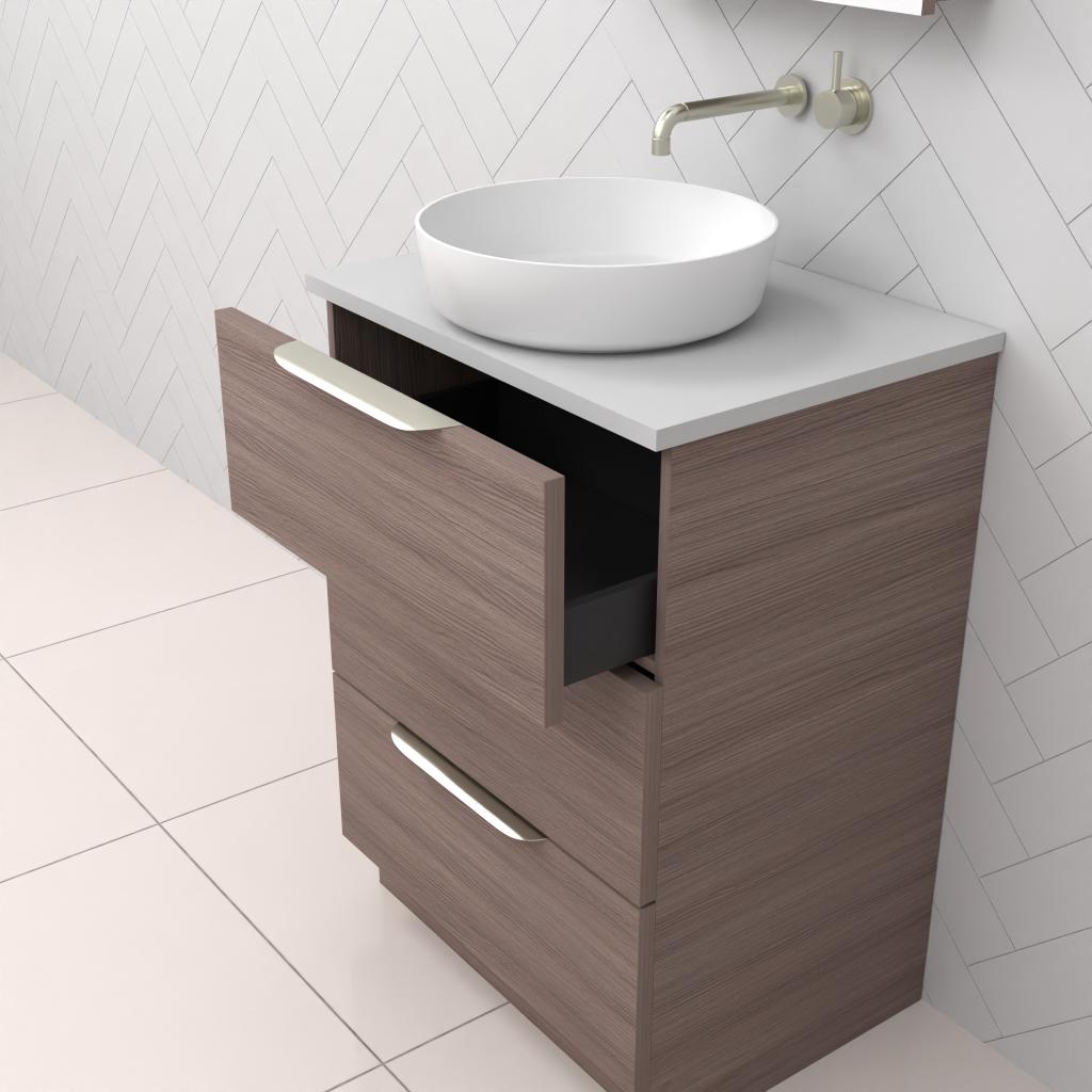 Celeste Trio - 600mm Urban Oak Freestanding Vanity
