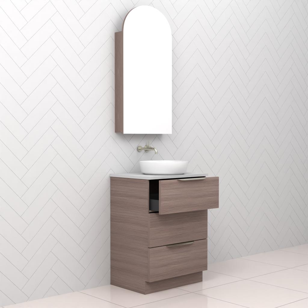 Celeste Trio - 600mm Urban Oak Freestanding Vanity