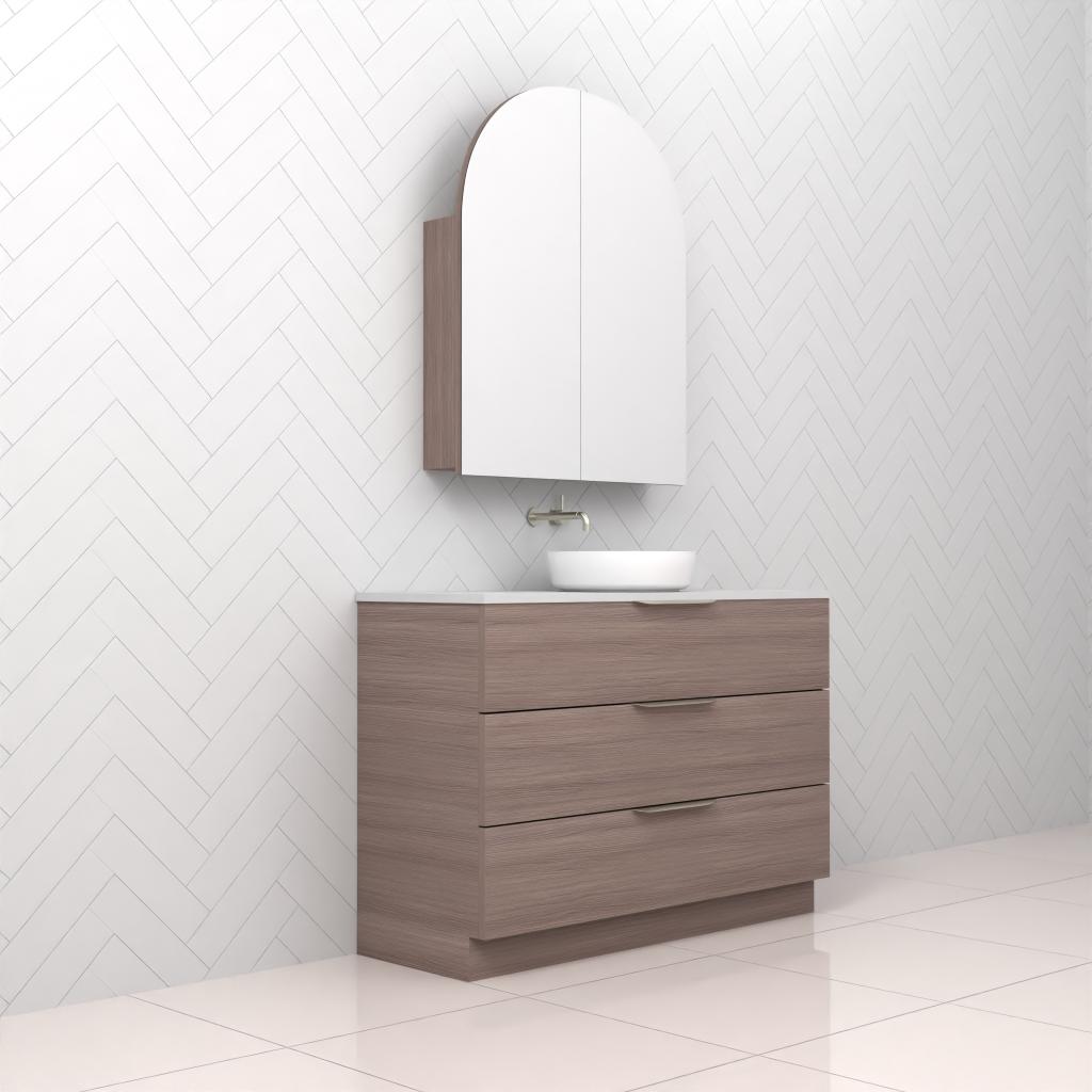 Celeste Trio - 1200mm Urban Oak Freestanding Vanity