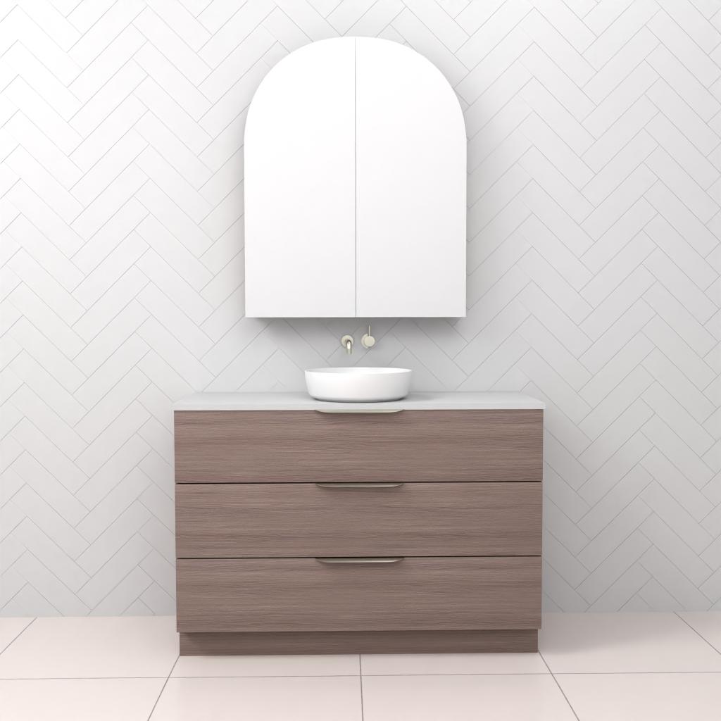 Celeste Trio - 1200mm Urban Oak Freestanding Vanity