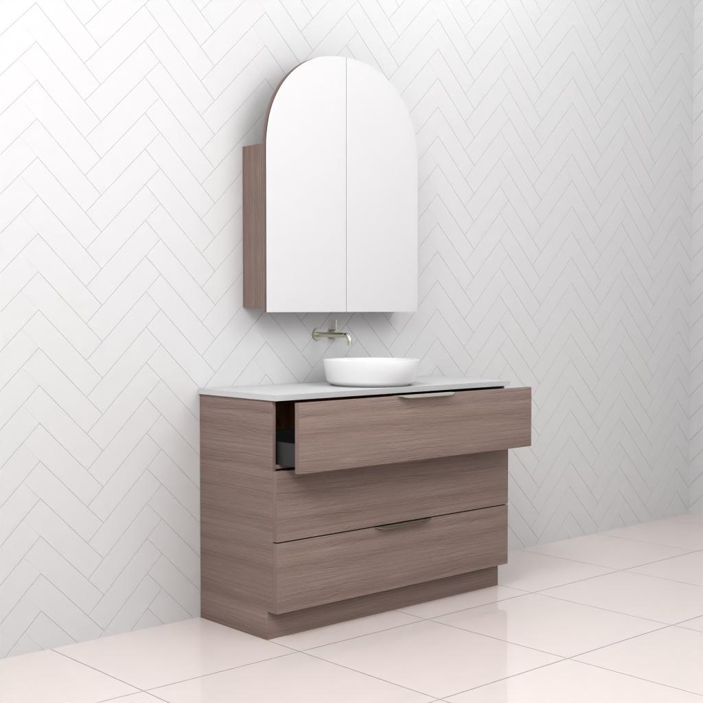 Celeste Trio - 1200mm Urban Oak Freestanding Vanity