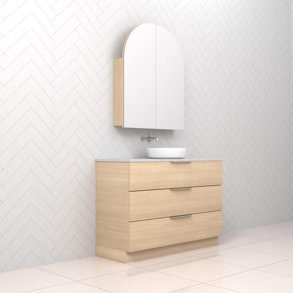 Celeste Trio - 1200mm Vero Oak Freestanding Vanity