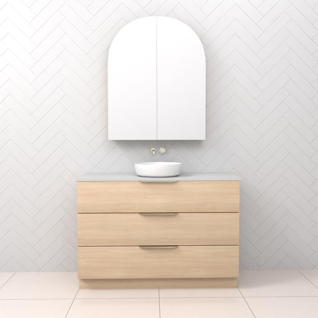 Celeste Trio - 1200mm Vero Oak Freestanding Vanity
