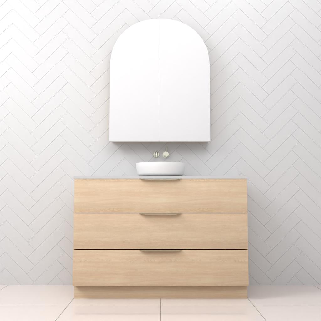 Celeste Trio - 1200mm Vero Oak Freestanding Vanity