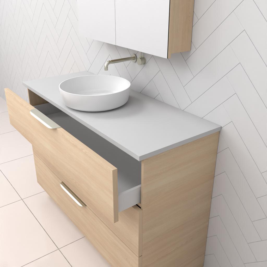 Celeste Trio - 1200mm Vero Oak Freestanding Vanity