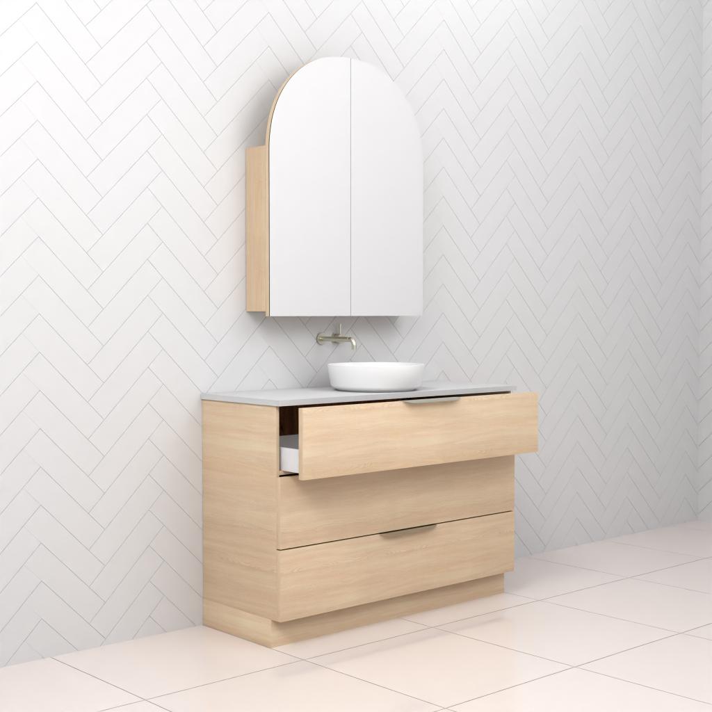 Celeste Trio - 1200mm Vero Oak Freestanding Vanity
