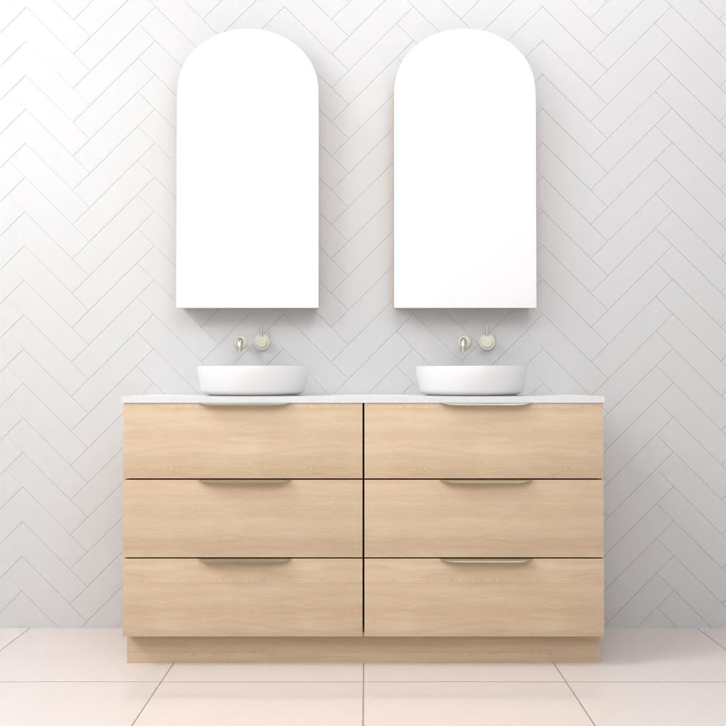 Celeste Trio - 1500mm Vero Oak Freestanding Vanity