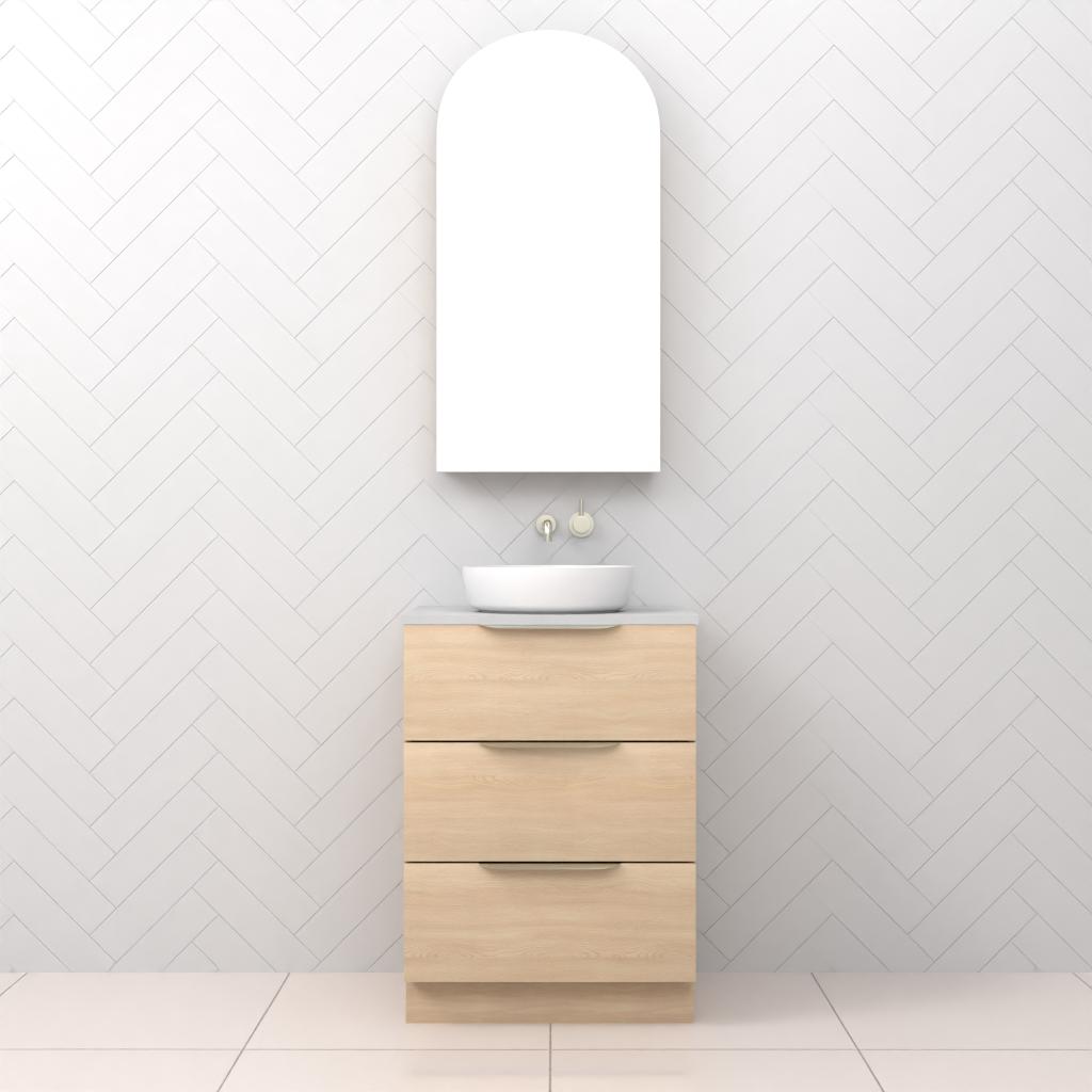 Celeste Trio - 600mm Vero Oak Freestanding Vanity