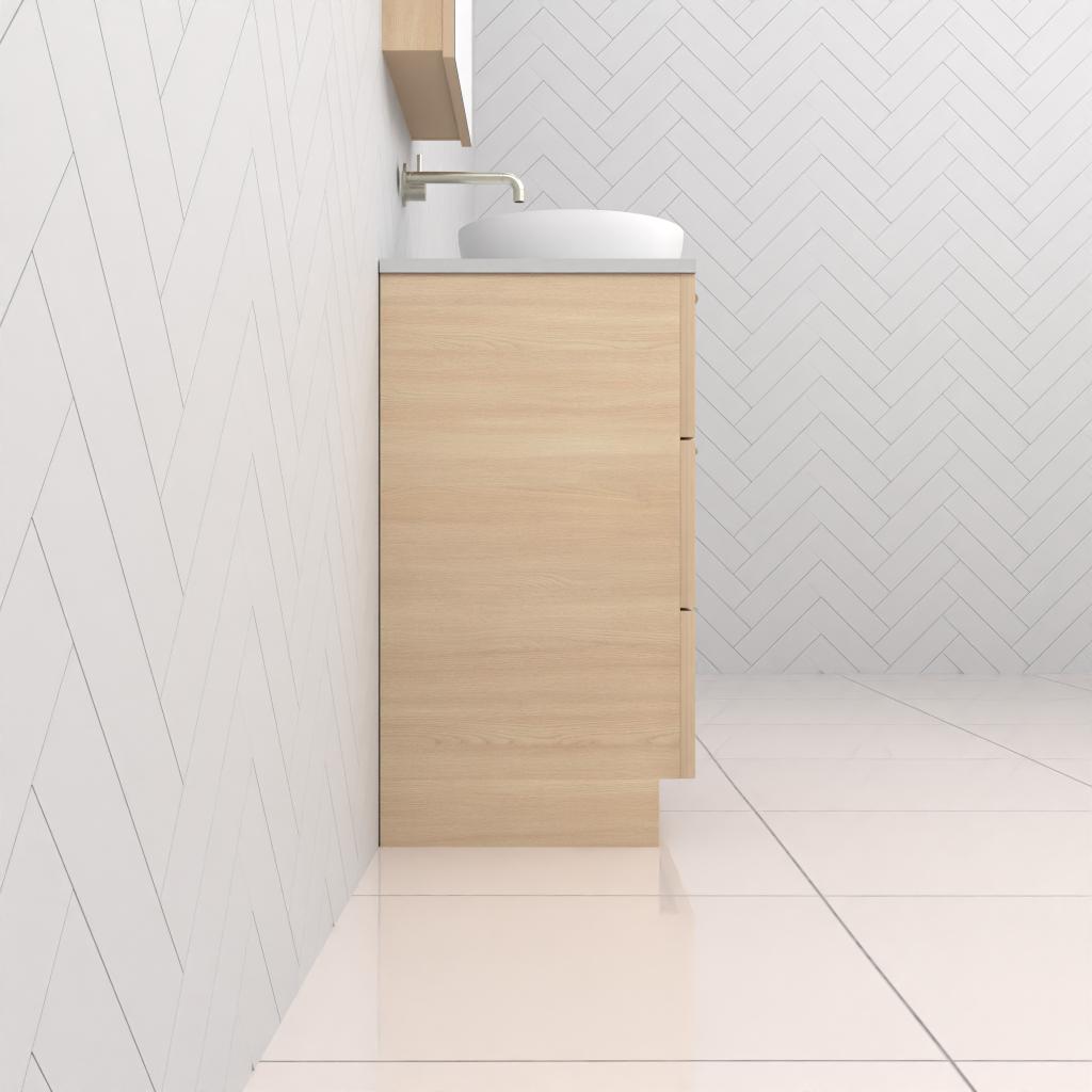 Celeste Trio - 600mm Vero Oak Freestanding Vanity