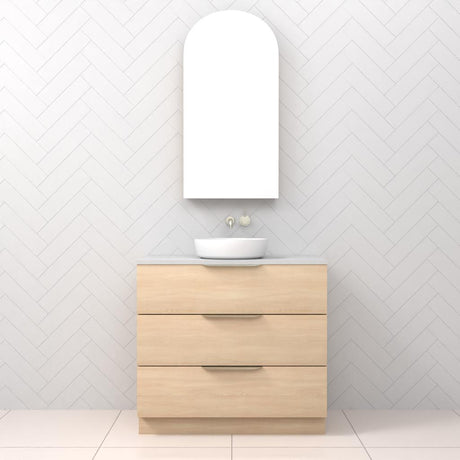 Celeste Trio - 900mm Vero Oak Freestanding Vanity