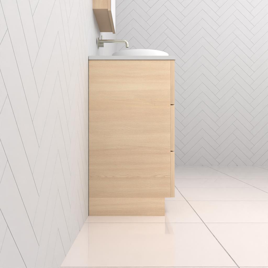 Celeste Trio - 900mm Vero Oak Freestanding Vanity