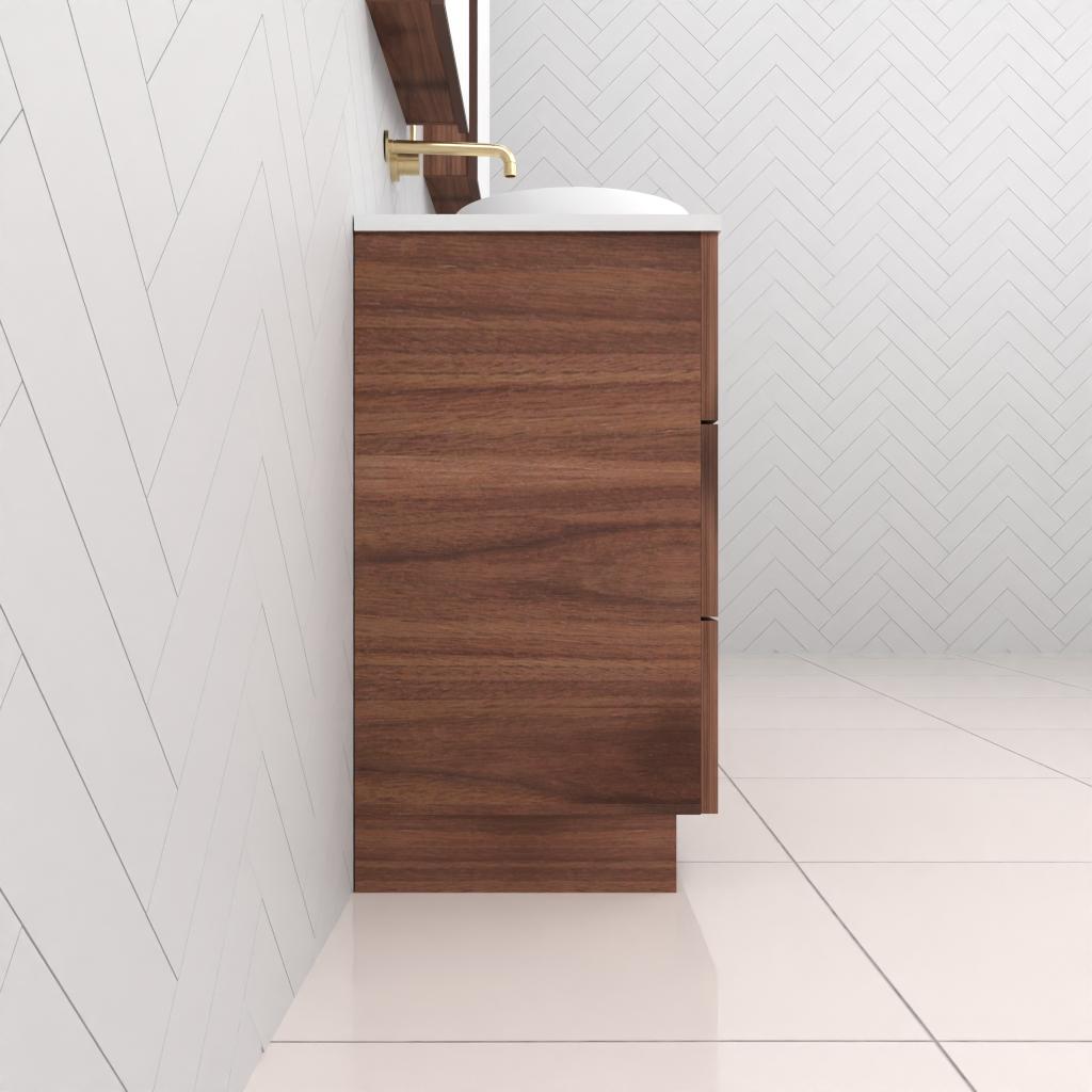 Celeste Trio - 1500mm Walnut Freestanding Vanity