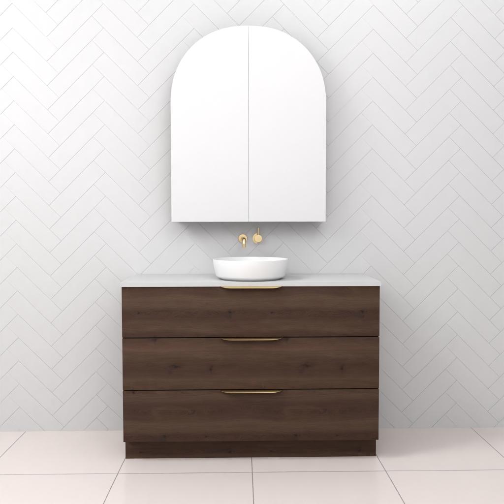 Celeste Trio - 1200mm Chestnut Freestanding Vanity