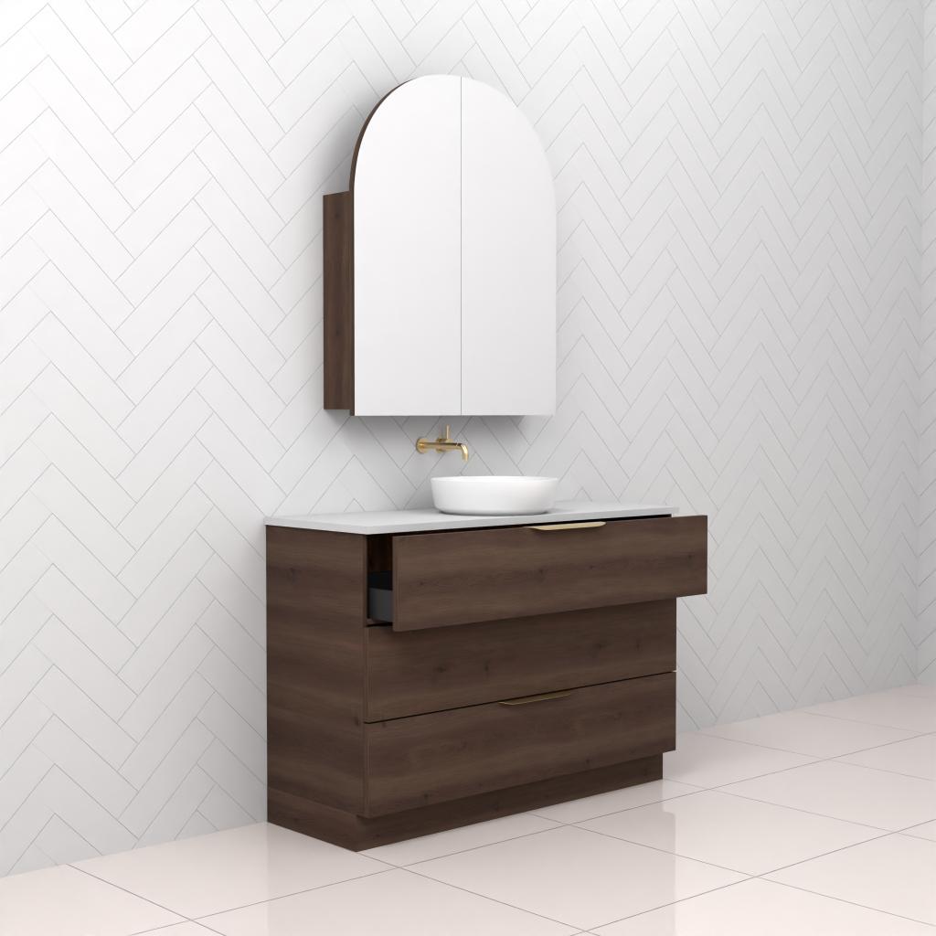 Celeste Trio - 1200mm Chestnut Freestanding Vanity