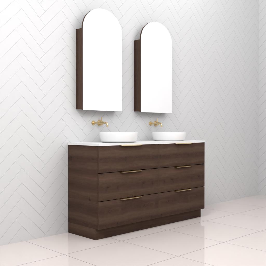 Celeste Trio - 1500mm Chestnut Freestanding Vanity