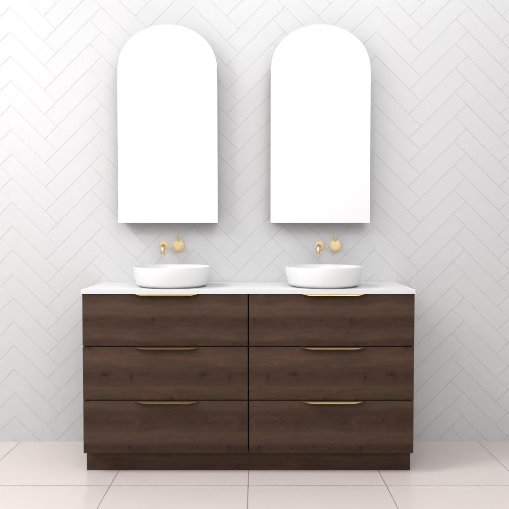 Celeste Trio - 1500mm Chestnut Freestanding Vanity