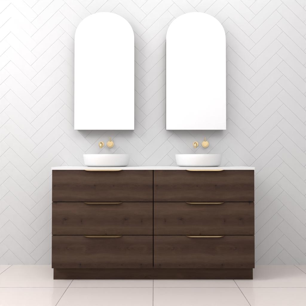 Celeste Trio - 1500mm Chestnut Freestanding Vanity